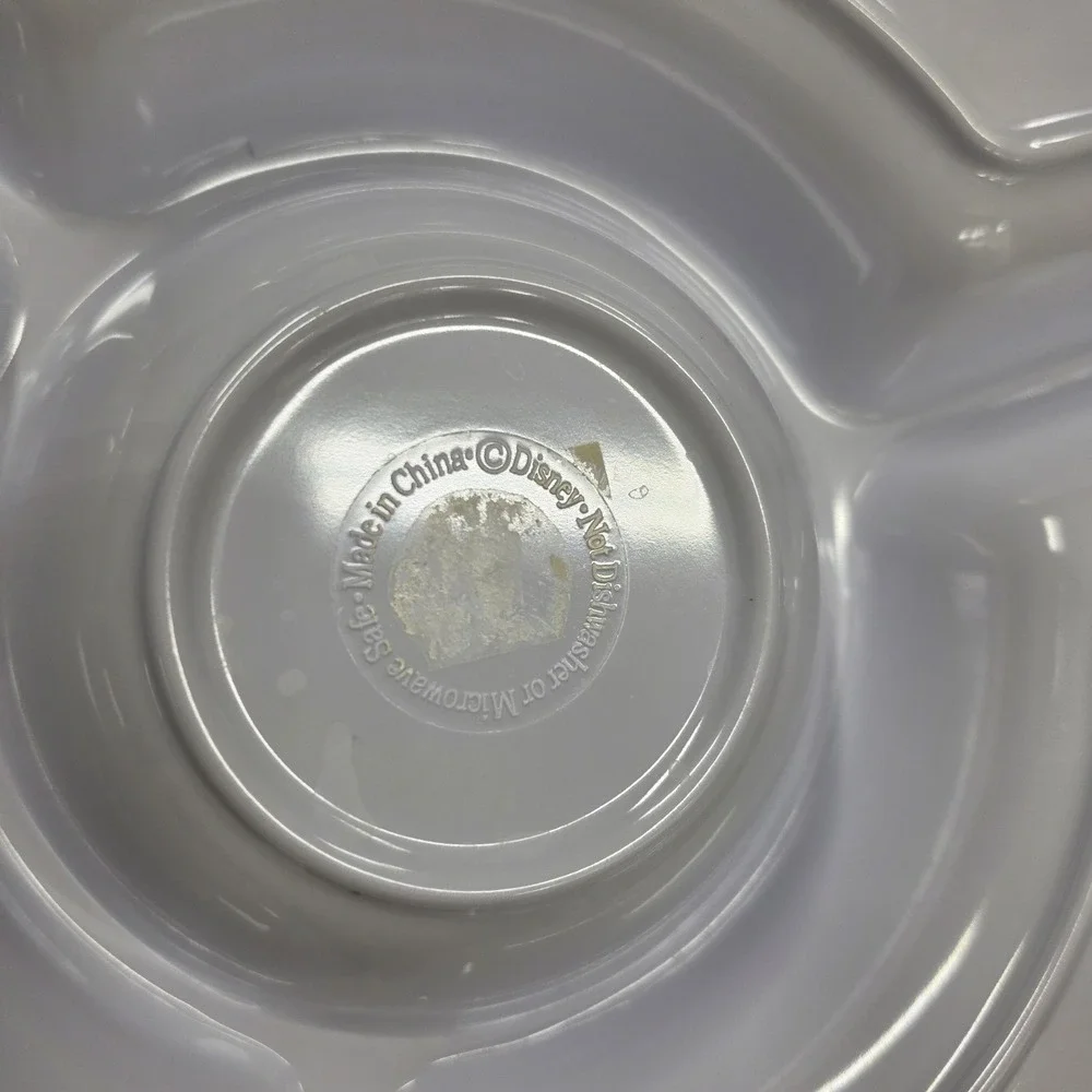 Disney Dip Tray Party Serving Platter Round Plastic Mickey Mouse Hawaiian Floral